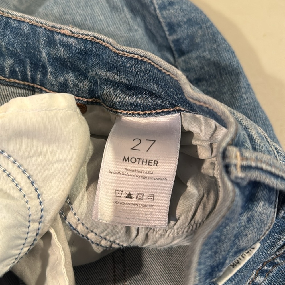MOTHER Straight Leg‎ Jeans Size 27- The Insider Ankle Bloom and Doom- Distressed - Picture 4 of 11
